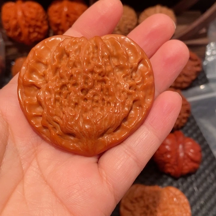 銷***跡文玩核桃把件57尺寸桃心1193