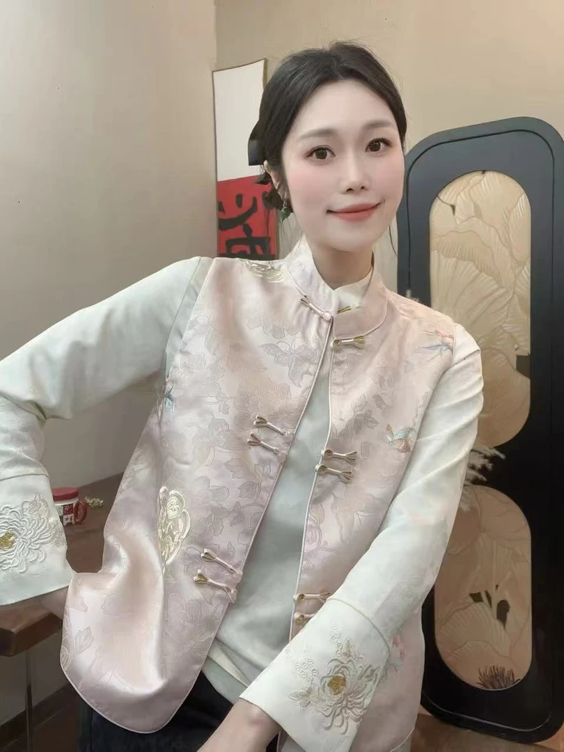 【花想容】早春织锦刺绣马甲女气质高级新中式时尚上衣复古马甲