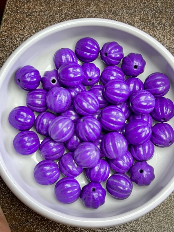 天然珠宝玉石 紫罗兰南瓜珠C52 12*10 10颗（赠弹力绳）