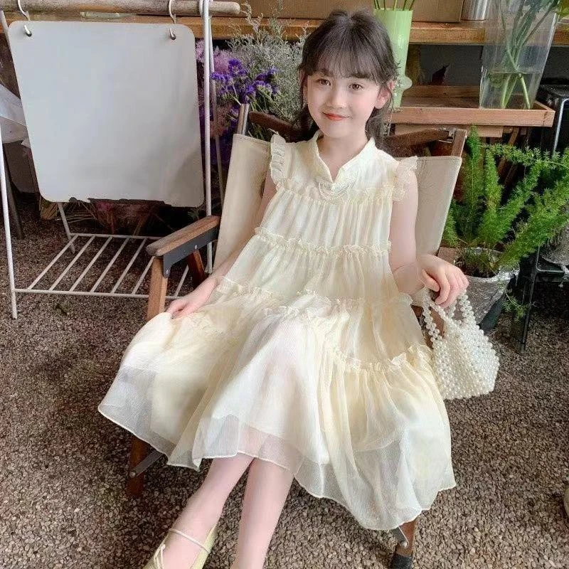 新款女童夏装雪纺连衣裙洋气蛋糕裙小女孩夏季裙子儿童公主潮