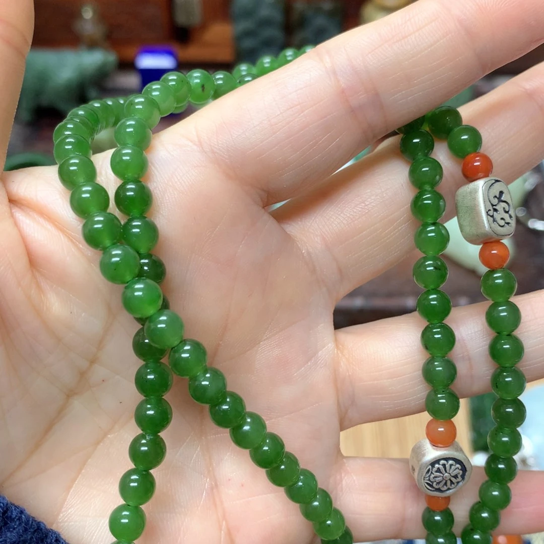 和田玉（碧玉）项链未镶嵌S****?