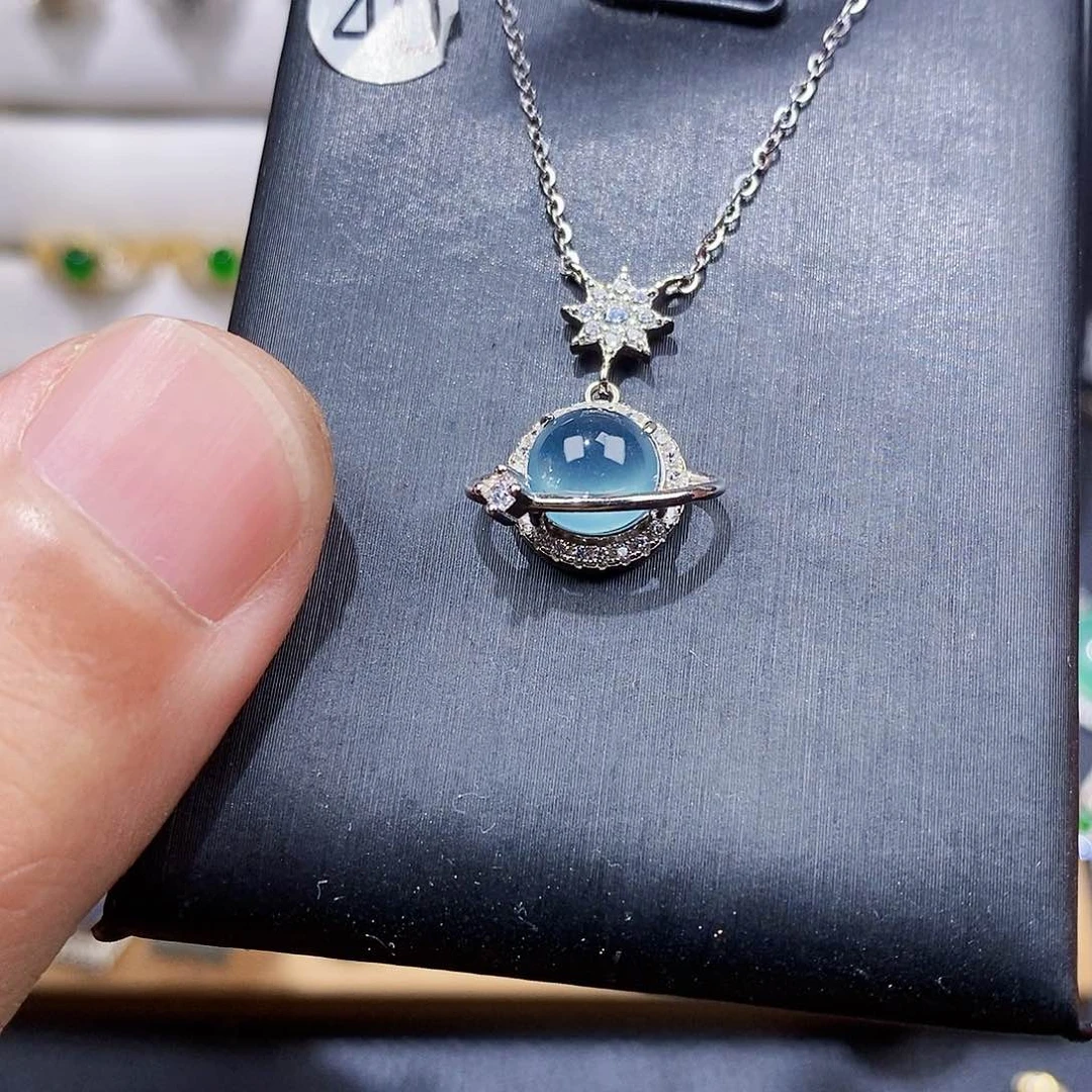 颈饰银S925镶嵌翡翠戒指