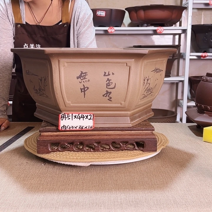 淘***比紫砂花盆紫砂花盆