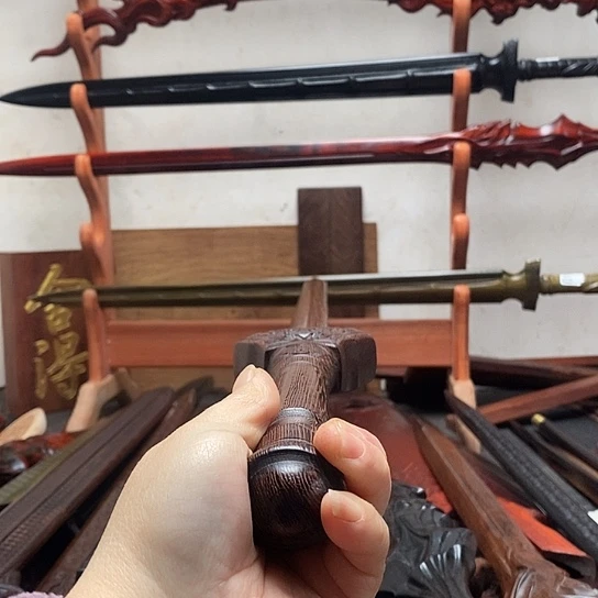 鸡翅木一米素心剑