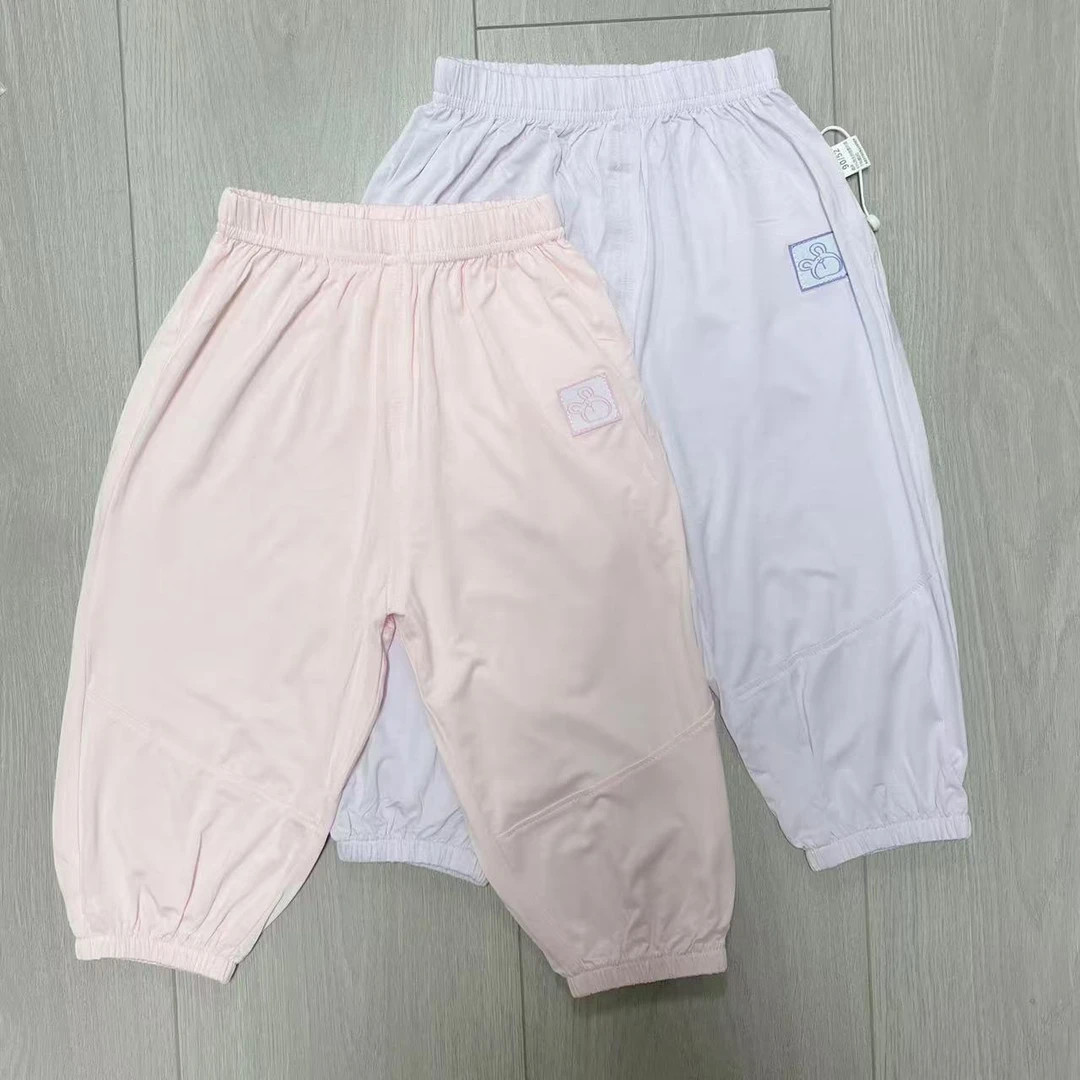 阿米阿奇  儿童夏季新款防蚊裤女童薄款莫代尔休闲裤 46407