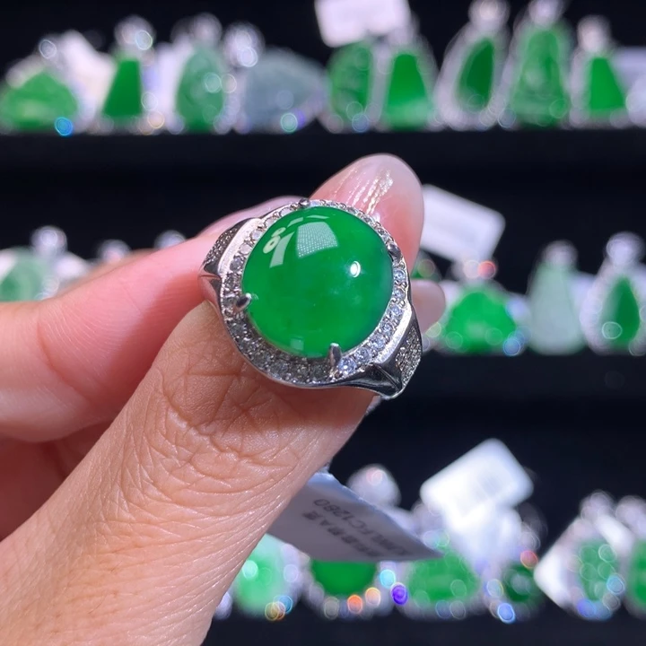 【闪购商品】银S925镶嵌戒指翡翠