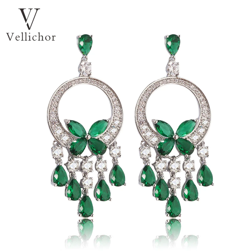 铜合金耳饰 国风精致超闪蝴蝶流苏耳环女轻奢气质大气耳钉