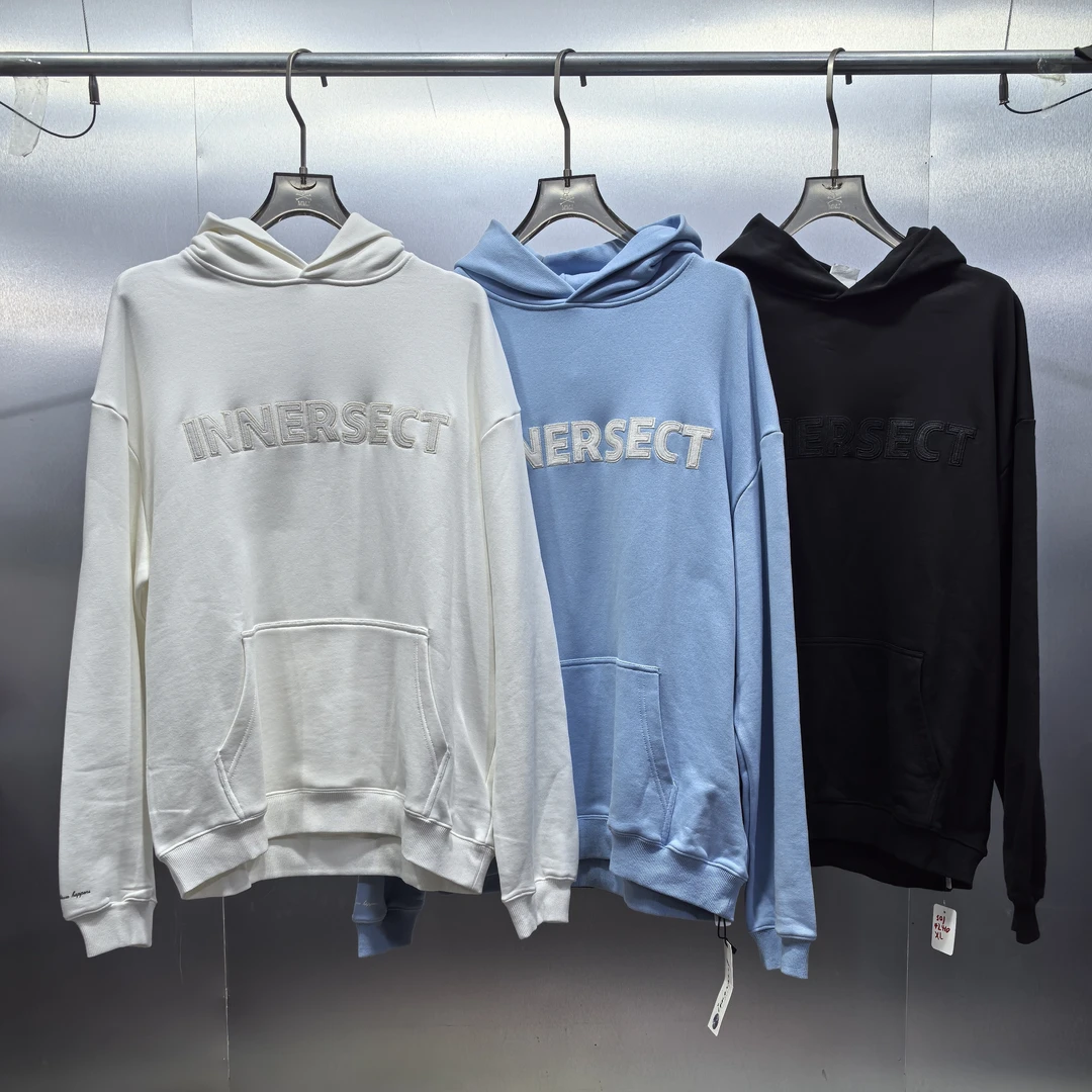 S01(LX)-42410-INN春秋季小字母经典LOGO贴布刺绣连帽卫衣