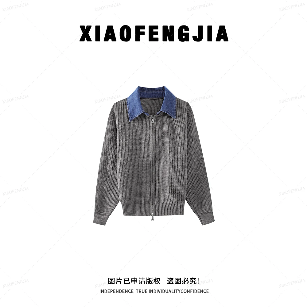 【少女穿搭】2025秋季新款【四季青小封家轻奢】气质百搭拉链毛衣9261