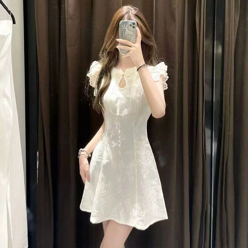 乌鲁木齐发货夏季新中式改良旗袍新款小个子收新中式夏季收腰旗袍