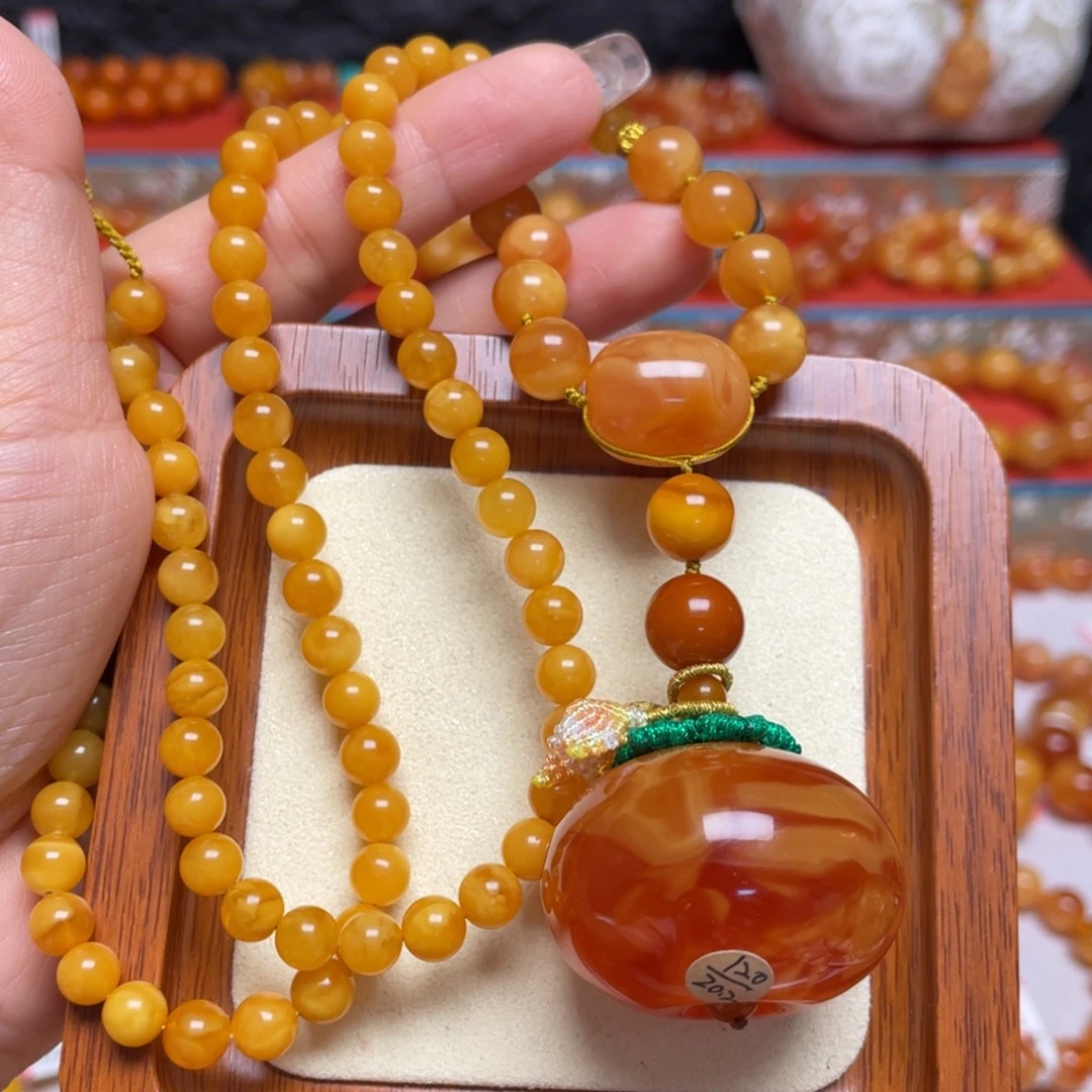 蜜蜡未镶嵌颈饰项链