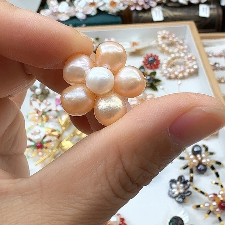 未镶嵌胸针淡水珍珠