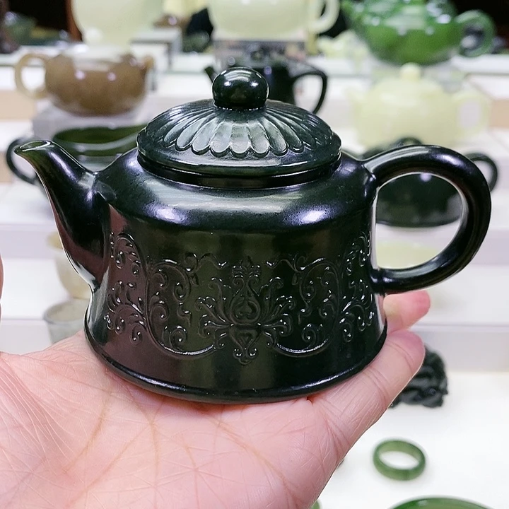 未镶嵌和田玉挂件茶壶170m l