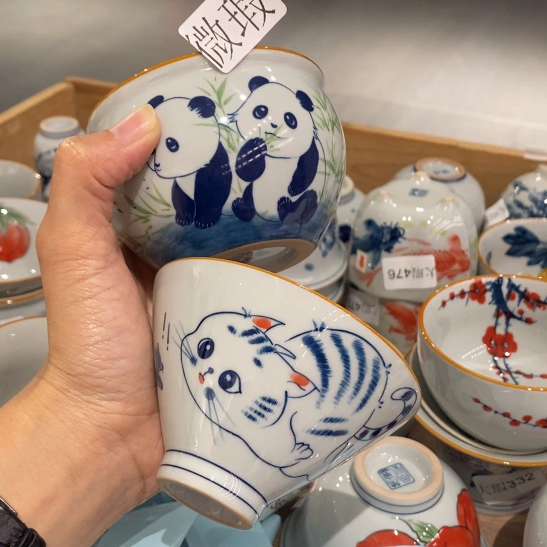 微瑕釉下彩纯手绘