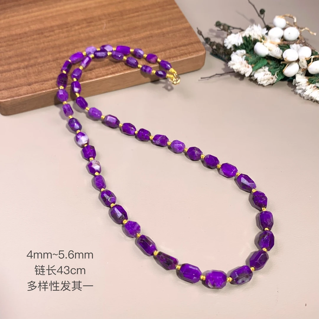 潮生石｜18K金镶嵌舒俱来项链/链长43cm/多样性发其一/K00508