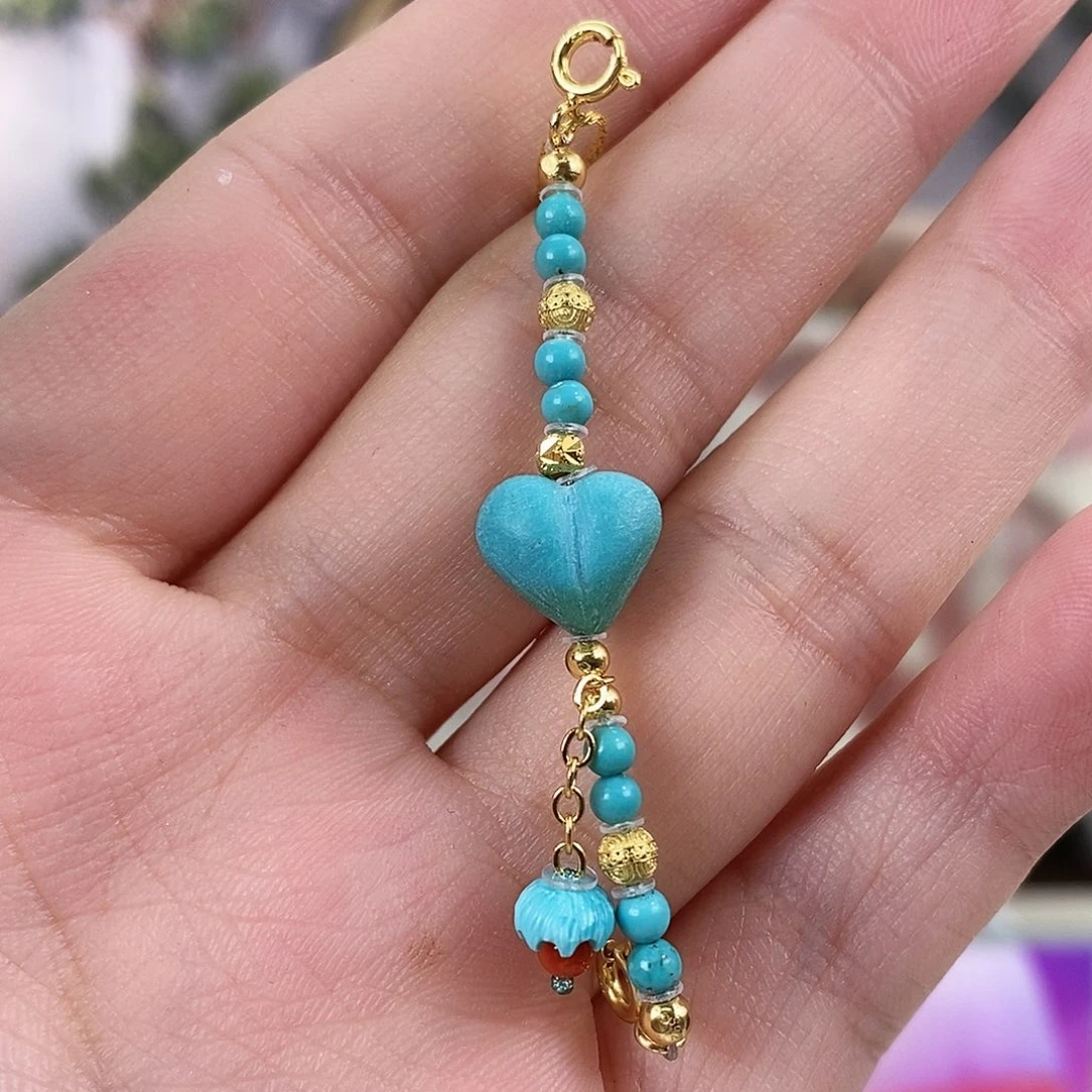 绿松石银S925镀金镶嵌珠宝奇石