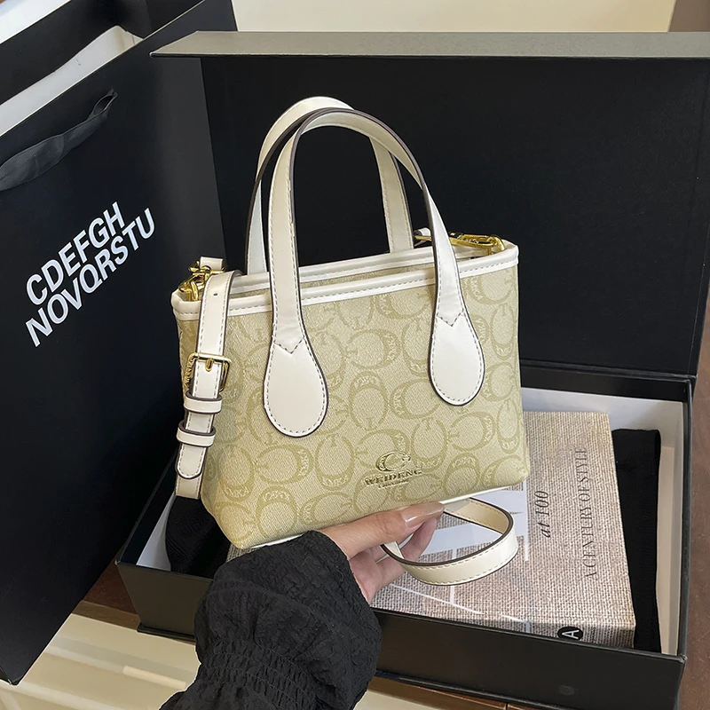 weideng/薇登新款精致小手提包2025时尚印花单肩包轻奢百搭斜挎包