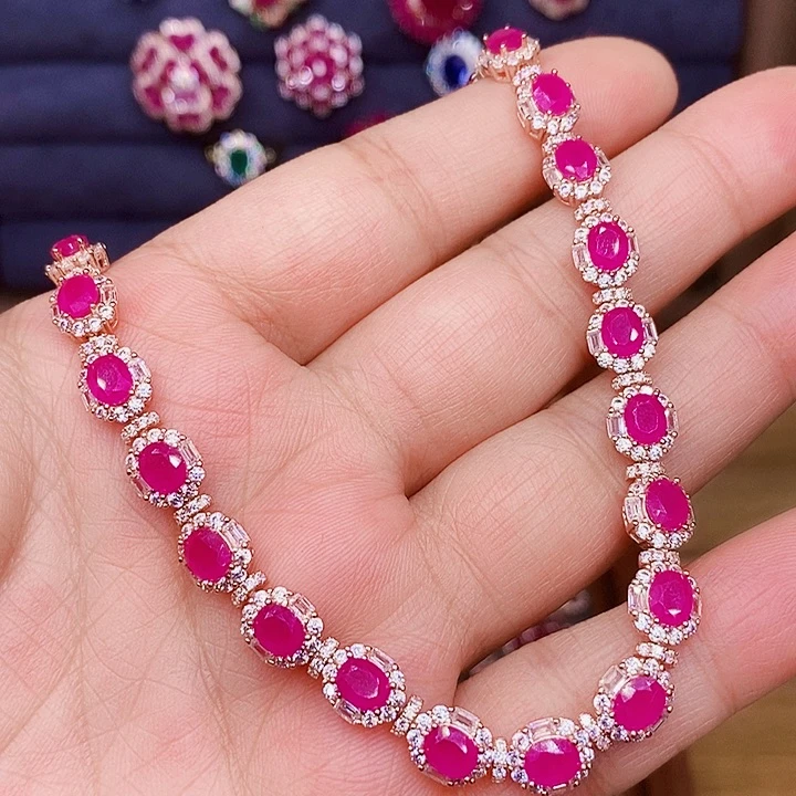 颈饰红宝石银S925镶嵌