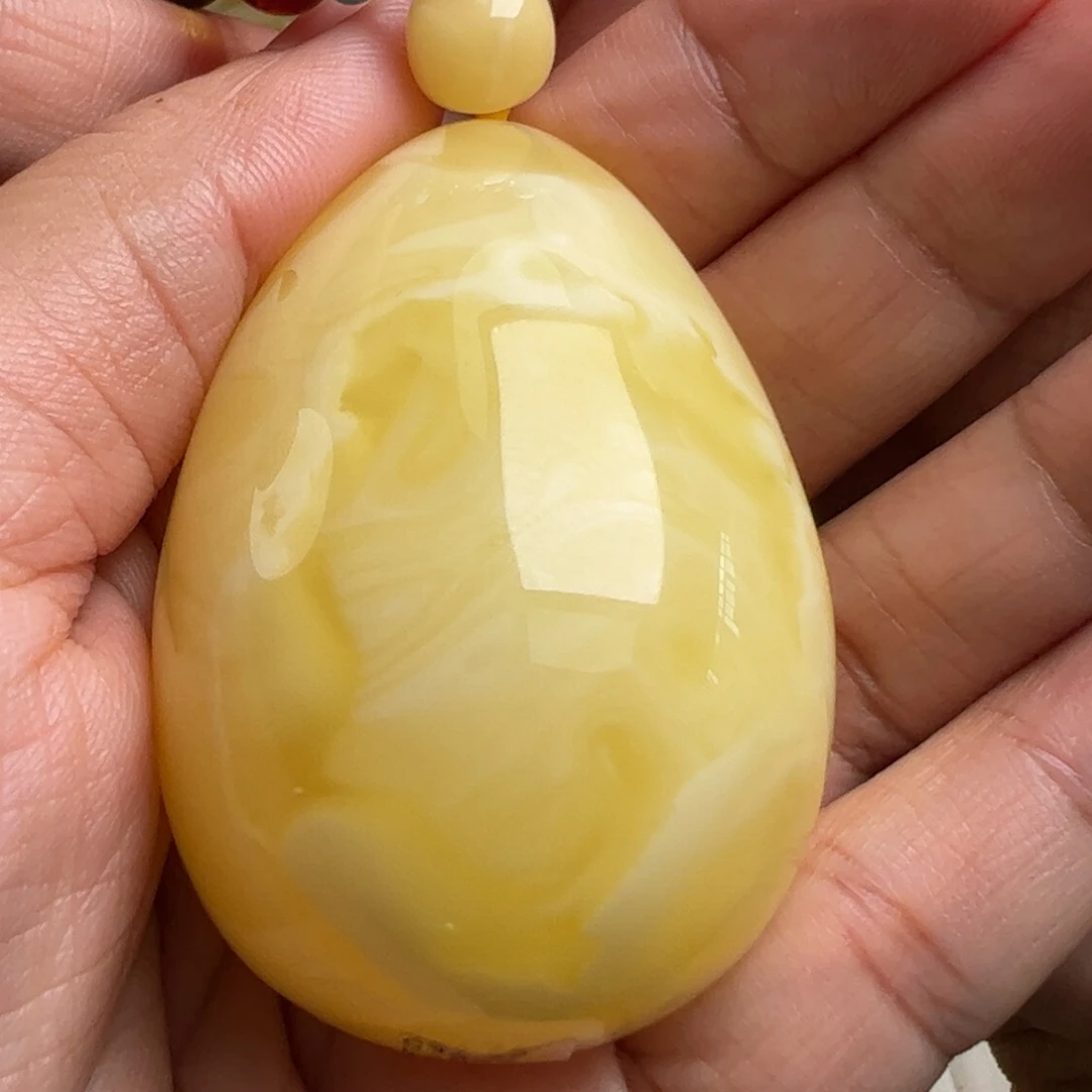 蜜蜡毛衣链未镶嵌无优化无烤色无补胶无覆膜无辐照无煮蜜