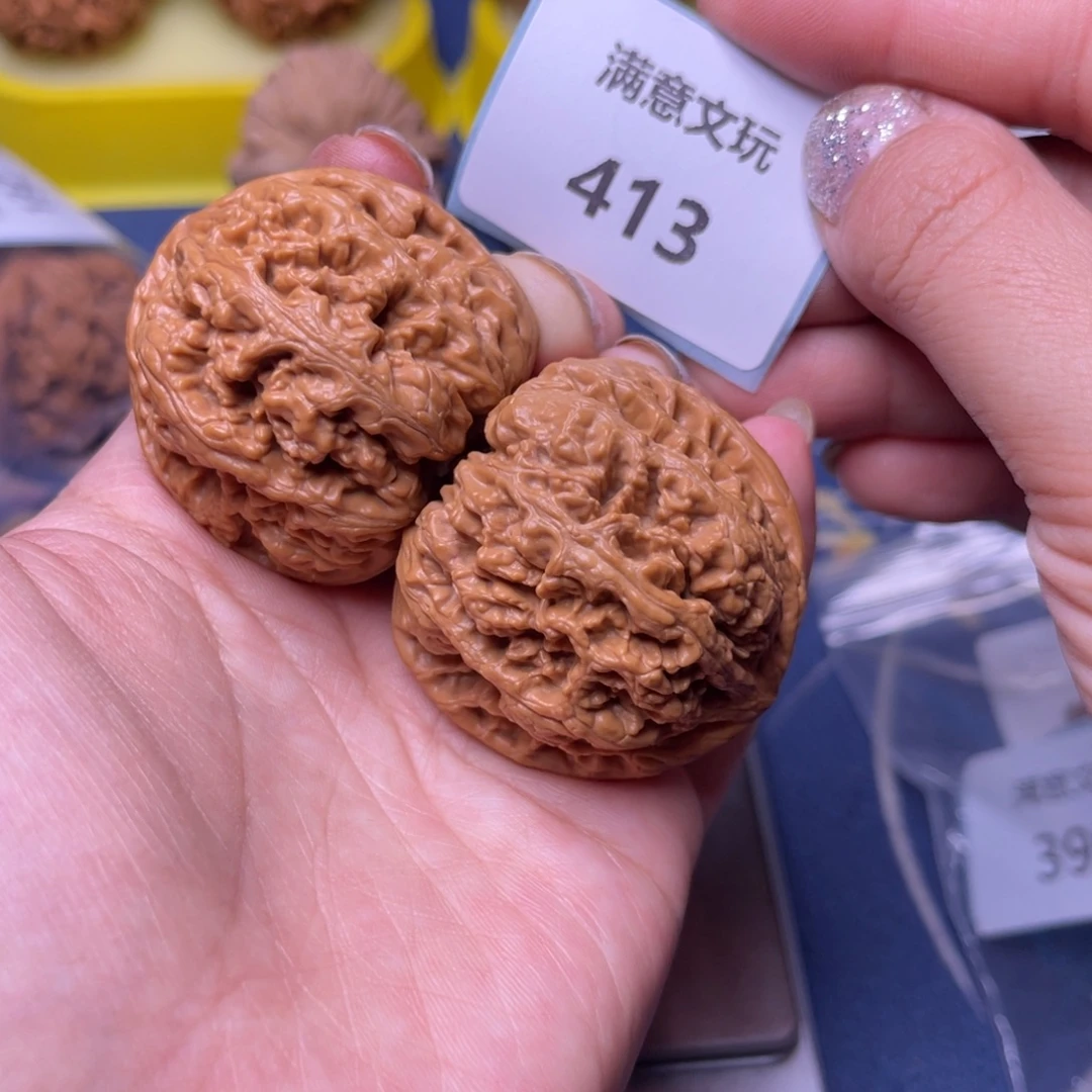 清***阁把件文玩核桃粗筋41.413