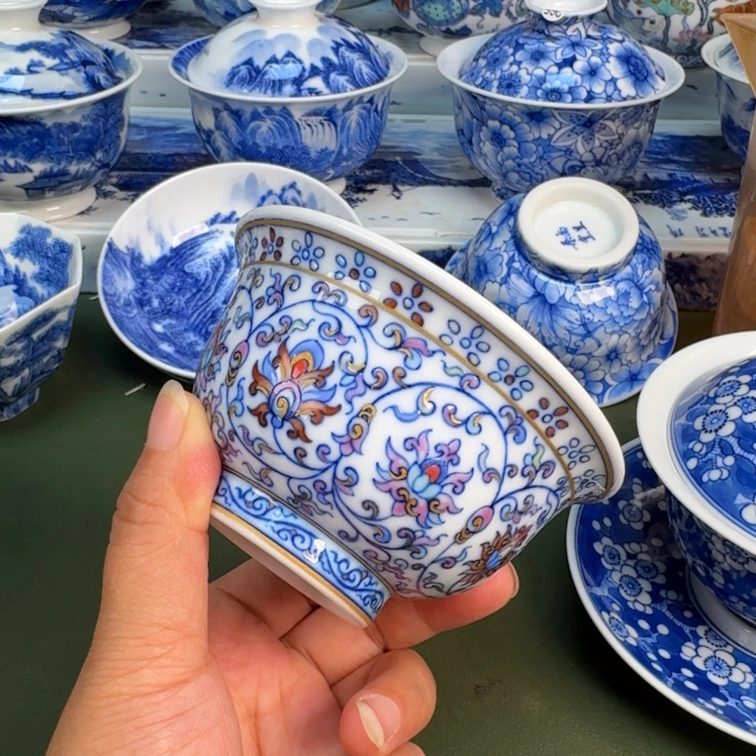 景德镇纯手绘茶具圆圆229