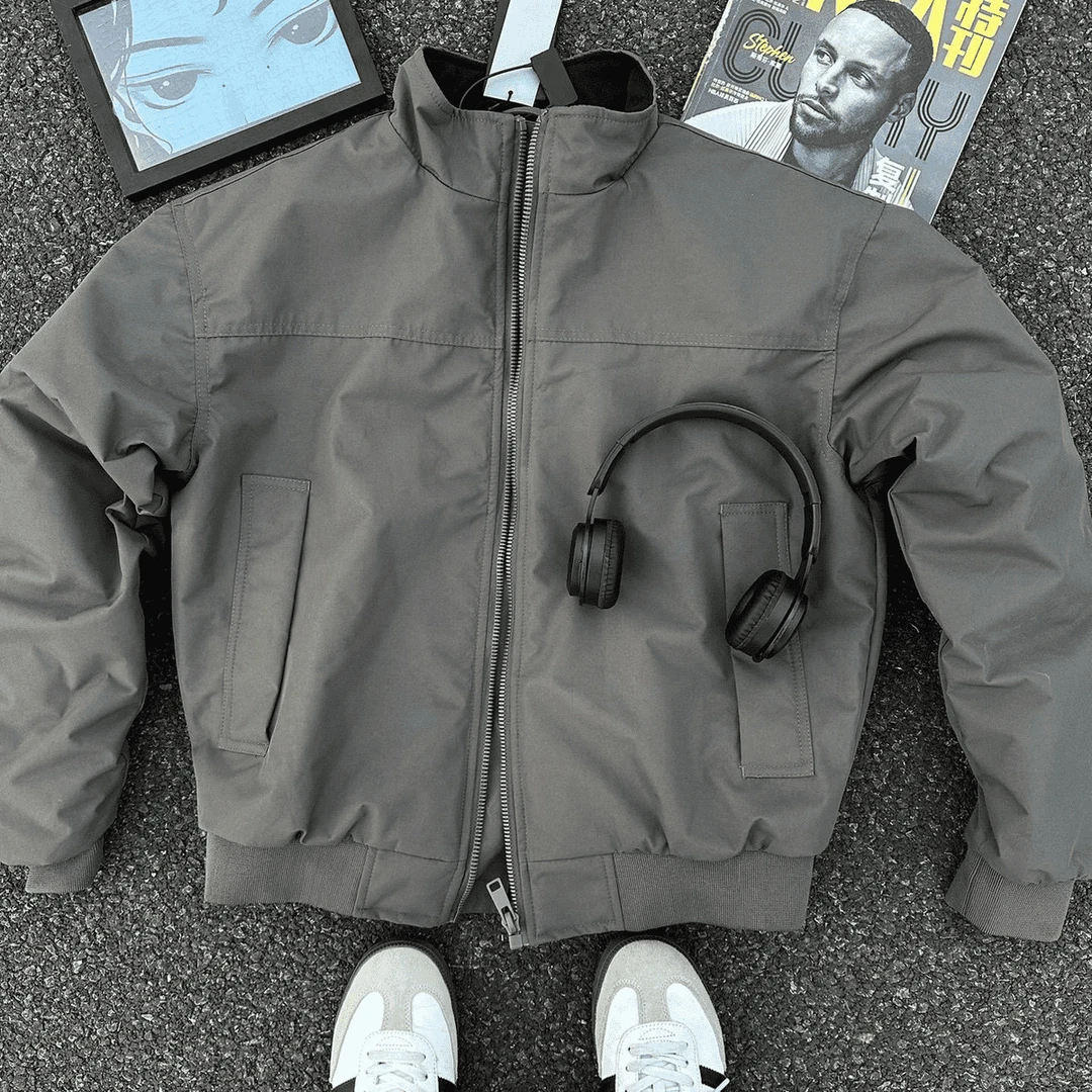 美式vintage飞行夹克男春秋季潮流高级感立领棒球服外套休闲短款