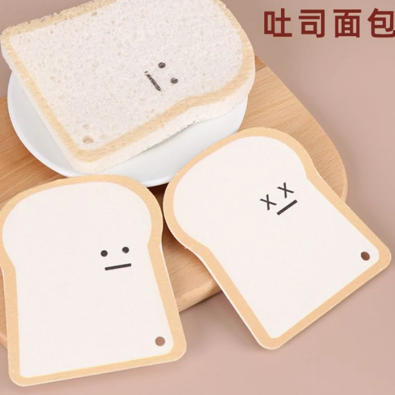 卡通吐司木浆棉洗碗擦布厨房百洁布压缩刷锅海绵抹布