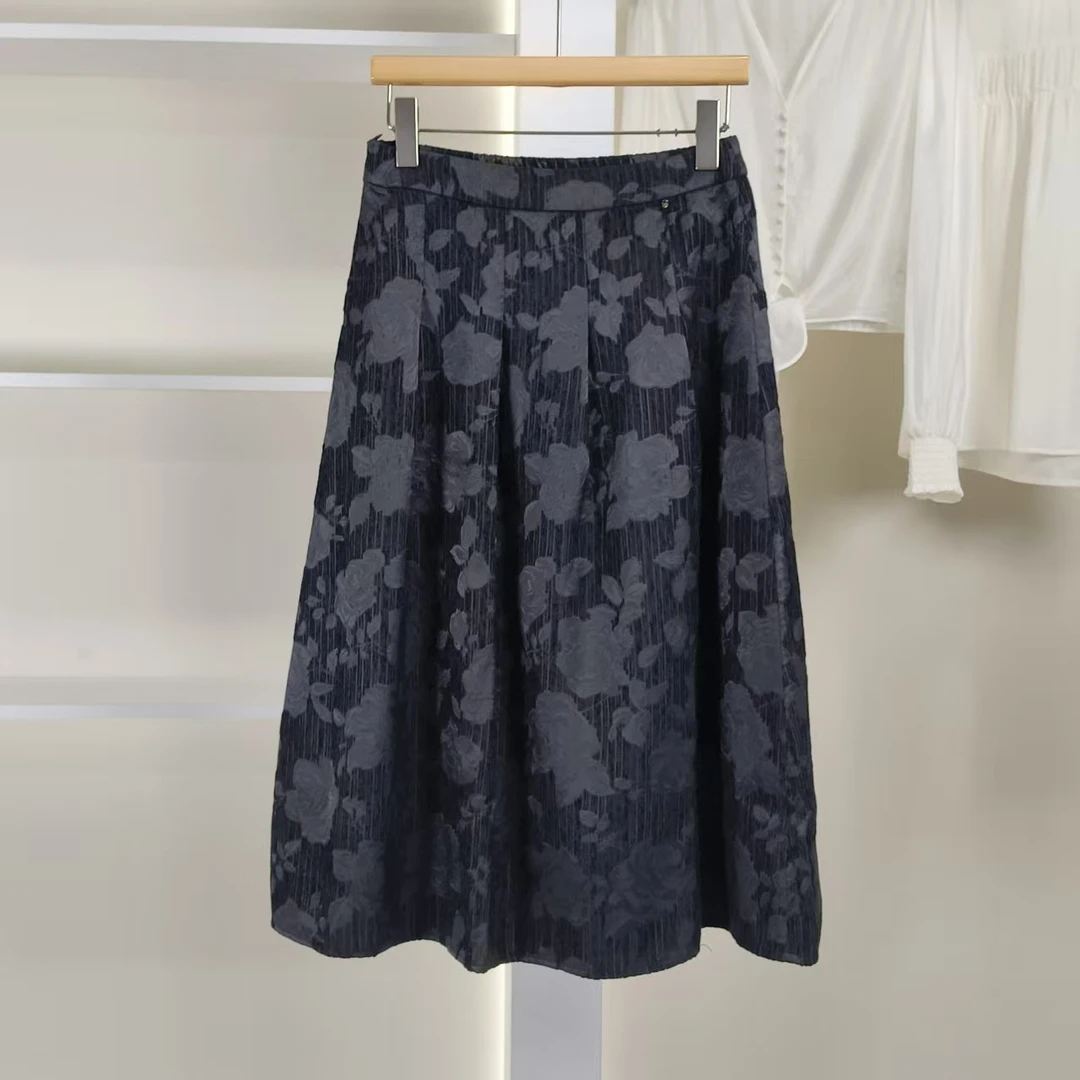 麦迪尚品【夕Y】50910140 春秋时尚气质国风长半裙品牌女装
