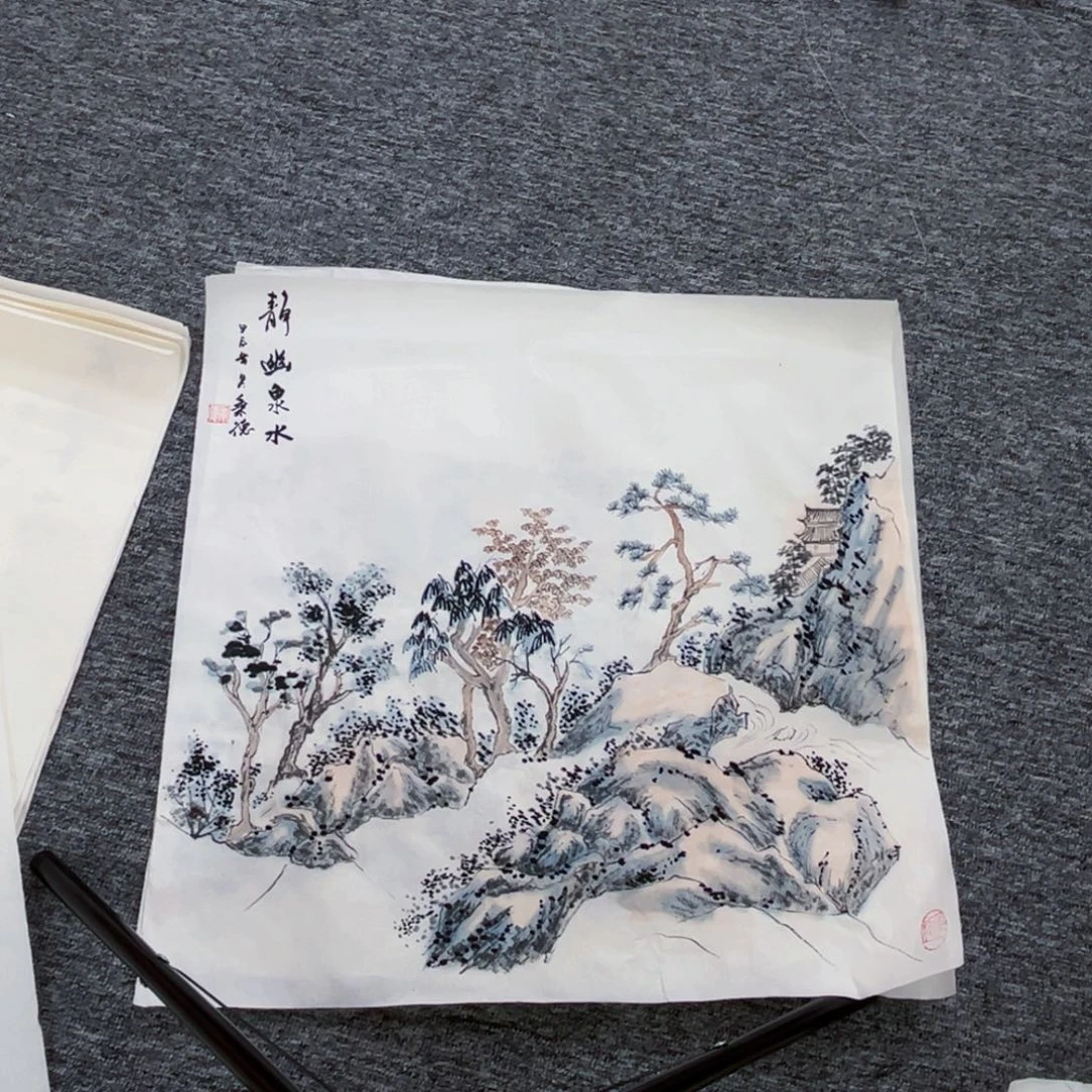 国画三尺斗方绘画作品梦春老师