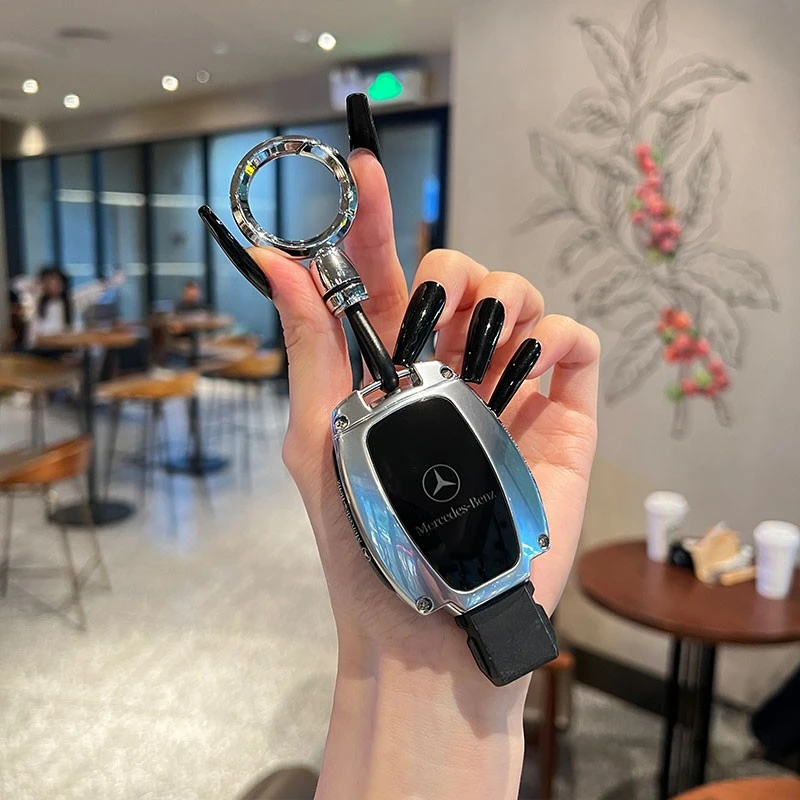 适用奔驰c200l车钥匙套A180壳GLA200扣 GLC260金属GLK300包S级CLA