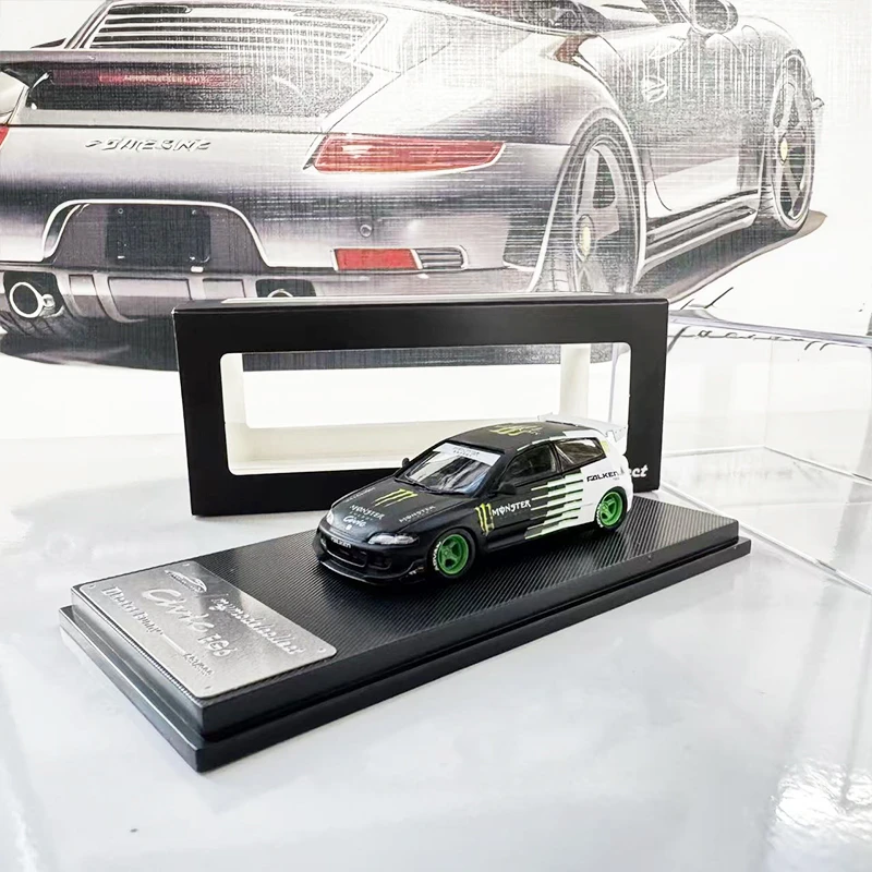 MC 1:64 本田思域 Honda EG6 仿真合金汽车模型 绿轮魔爪涂装