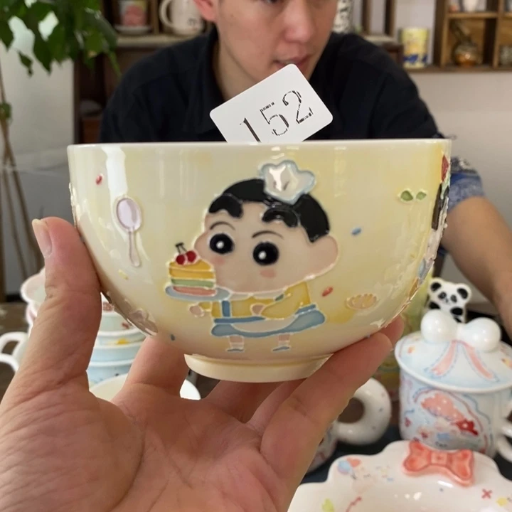 瓷片景德镇釉下彩手绘