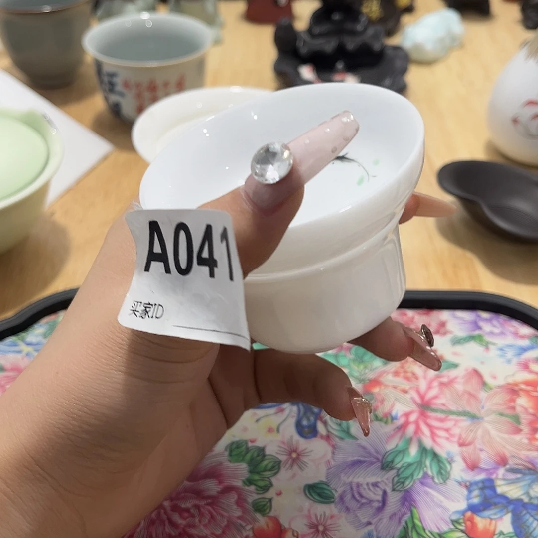 瓷片茶摆件工艺品摆件666