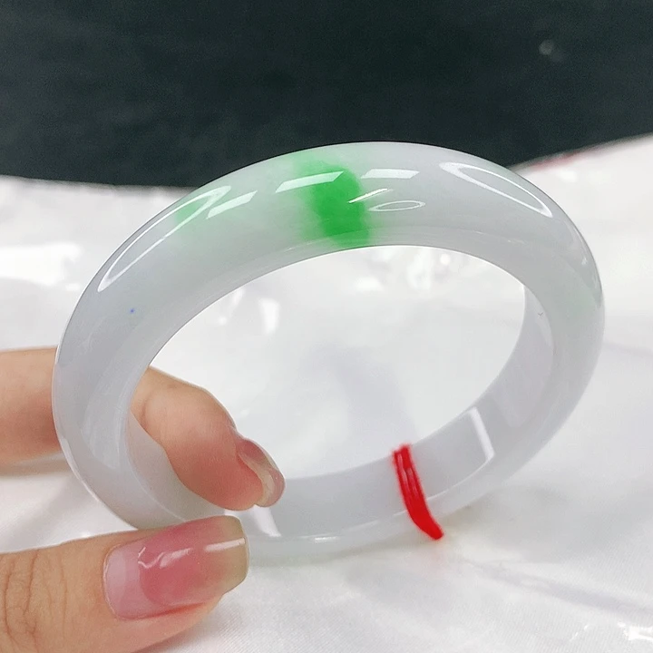 翡翠未镶嵌手镯圈57，80106