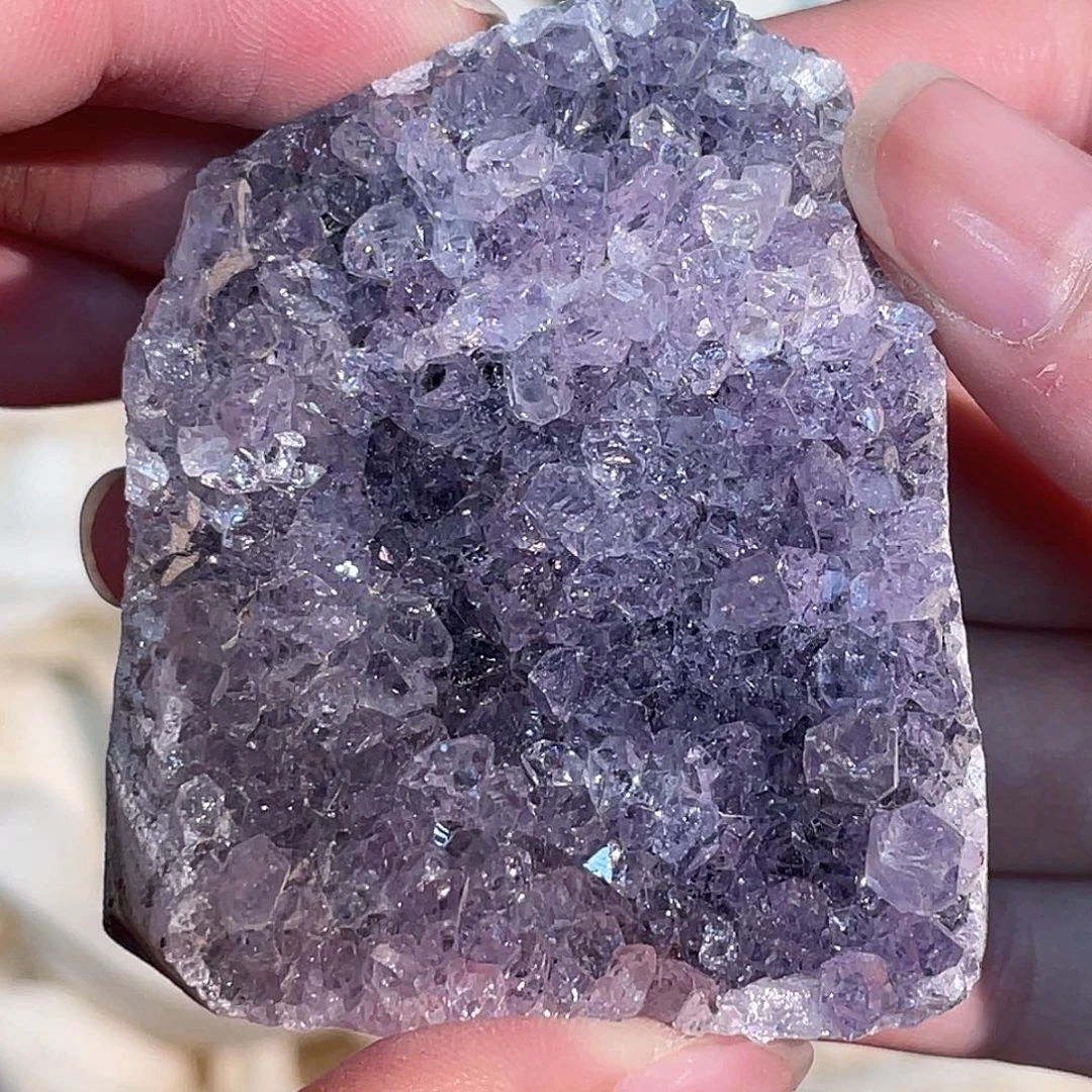 水晶手串未镶嵌紫晶片6号