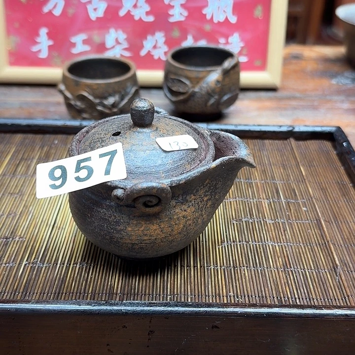 纯手工制作粗陶茶具