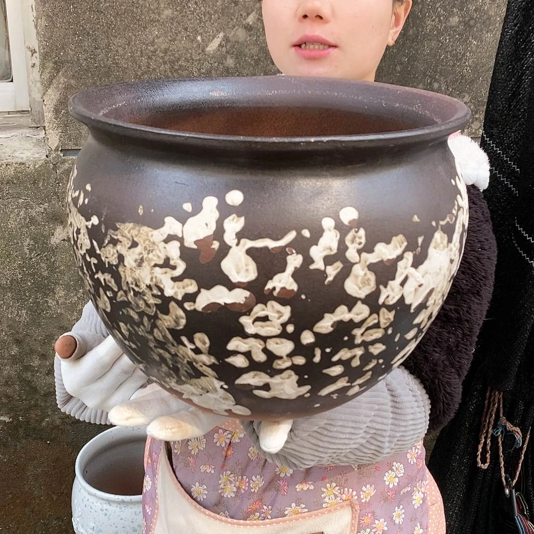 红泥花盆正品口30高24