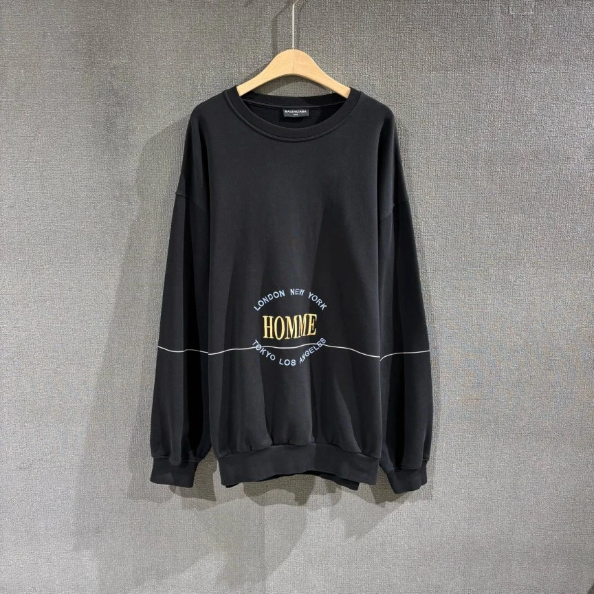 99新 Balenciaga/巴黎世家 （pm）HOMME刺绣卫衣 m码/6131