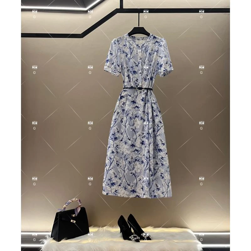 【甜心】春夏设计师优雅轻奢时尚显瘦气质连衣裙 GS-57207