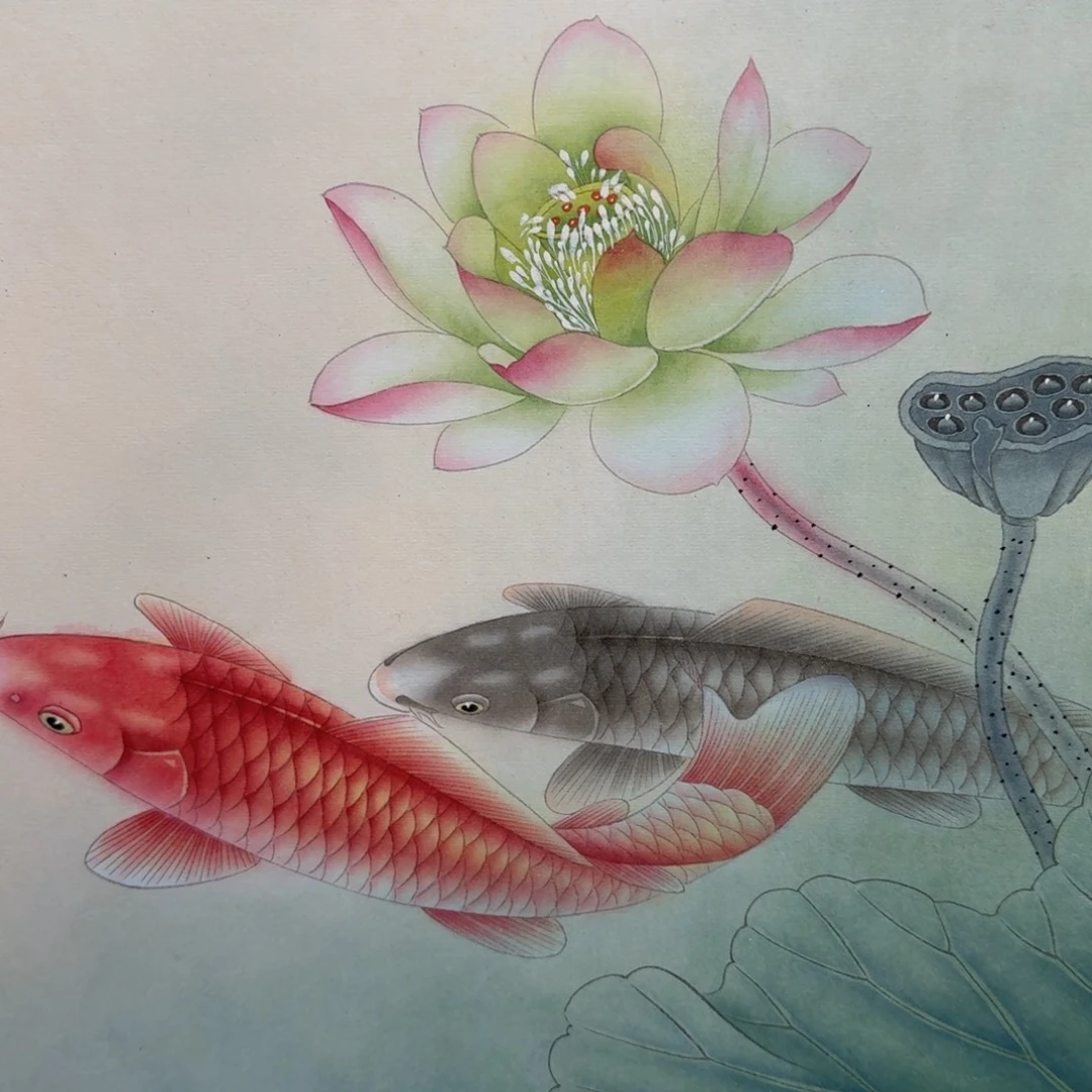 国画纯手绘山水花鸟
