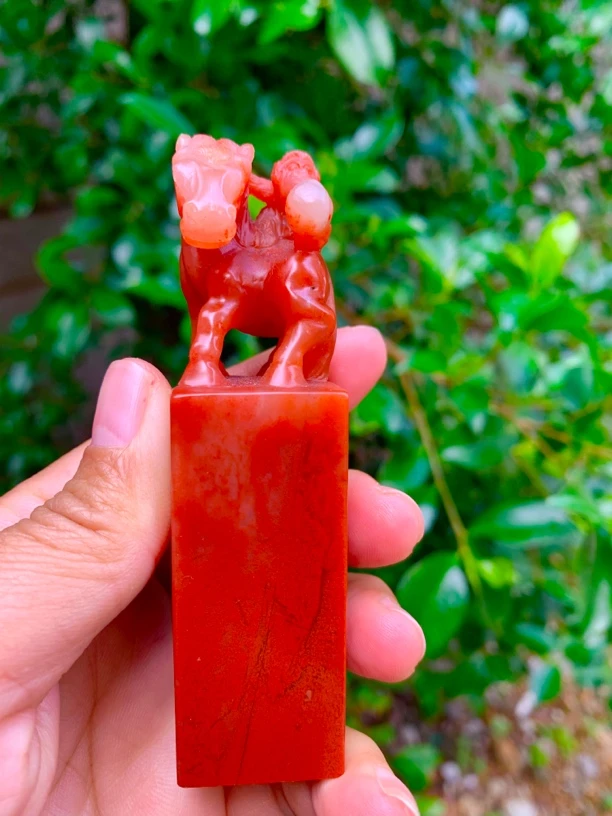 马到成功印章，尺寸9.6+2.5+2.5