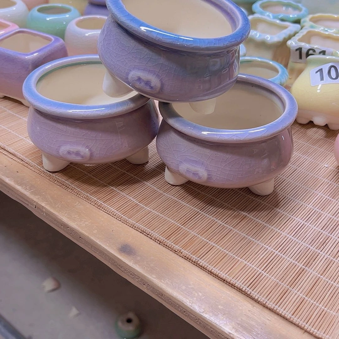 红陶陶瓷花盆当场满12包邮