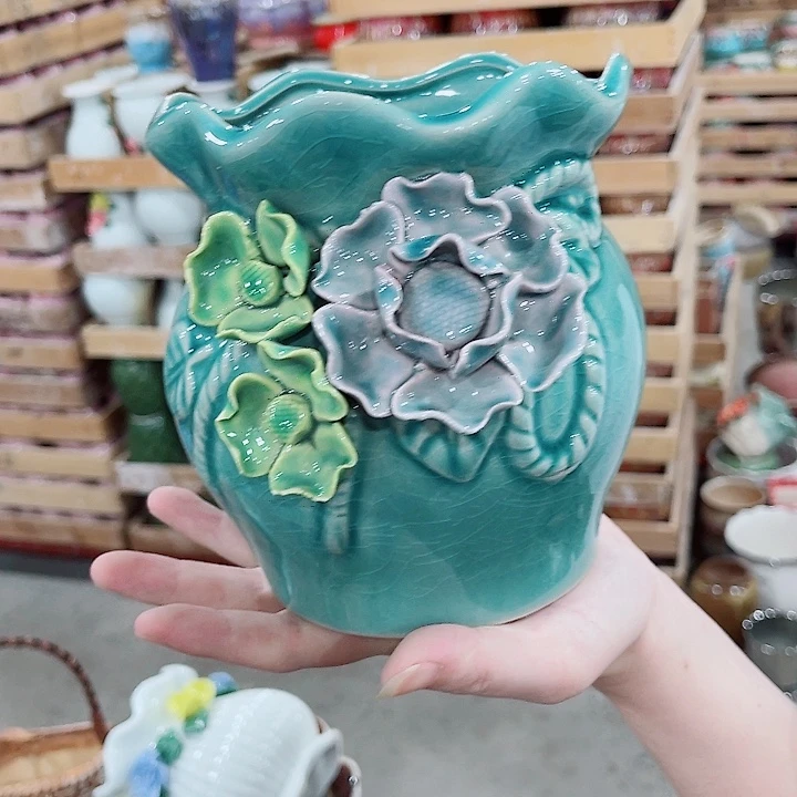 有孔，凑10元包邮陶瓷花盆发货！