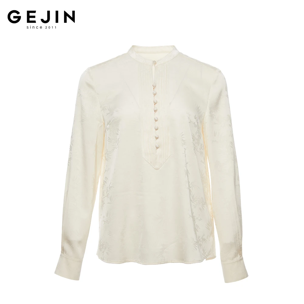 GEJIN/歌锦2025春节新款时尚简约设计感提花上衣9182520015