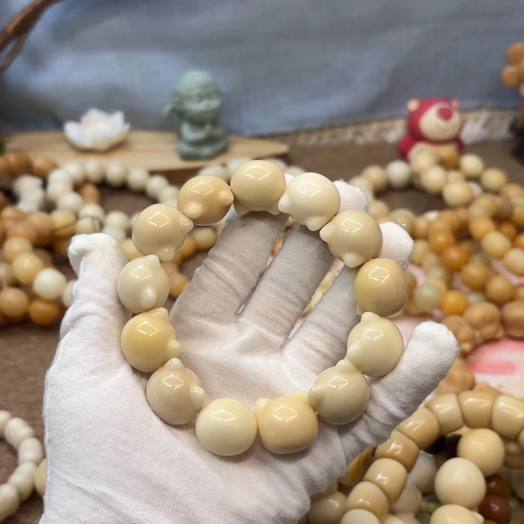 菩提根/象牙果吊坠19机抛全品微瑕牙果猫头030