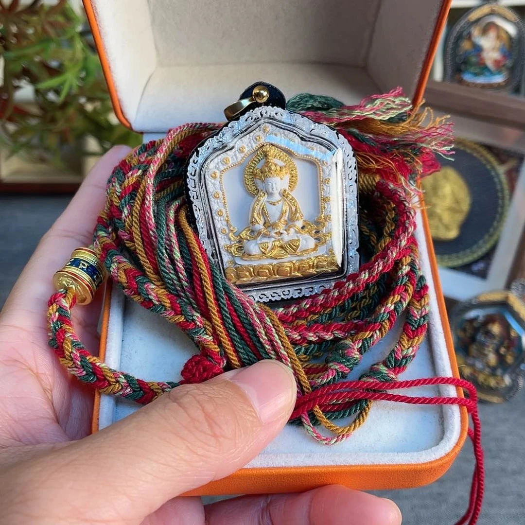 泥塑二****大日如来擦擦+绑绳+礼盒