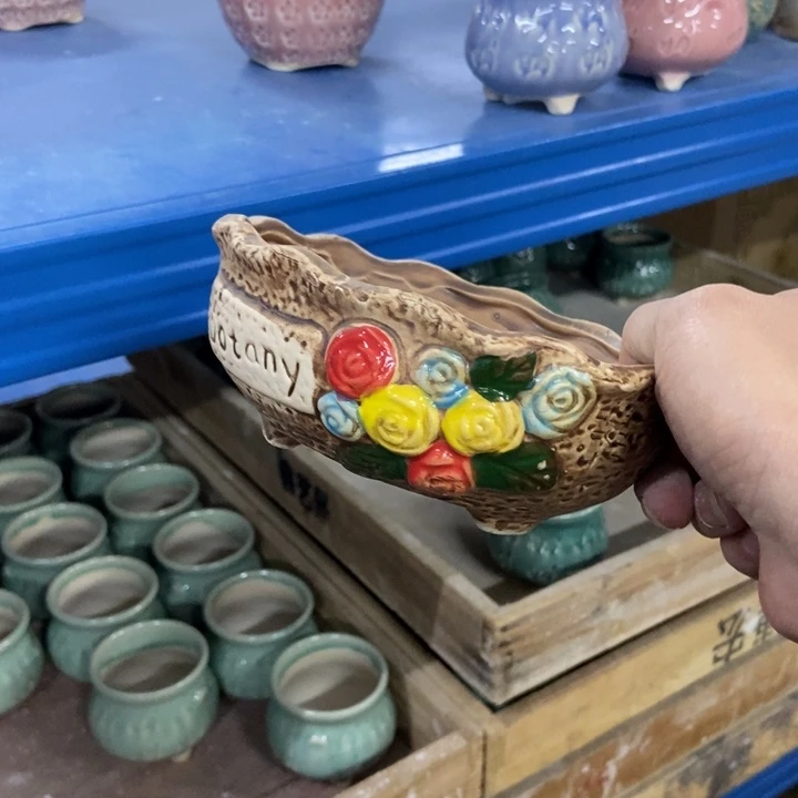 陶瓷花盆单场满9.9发15*6