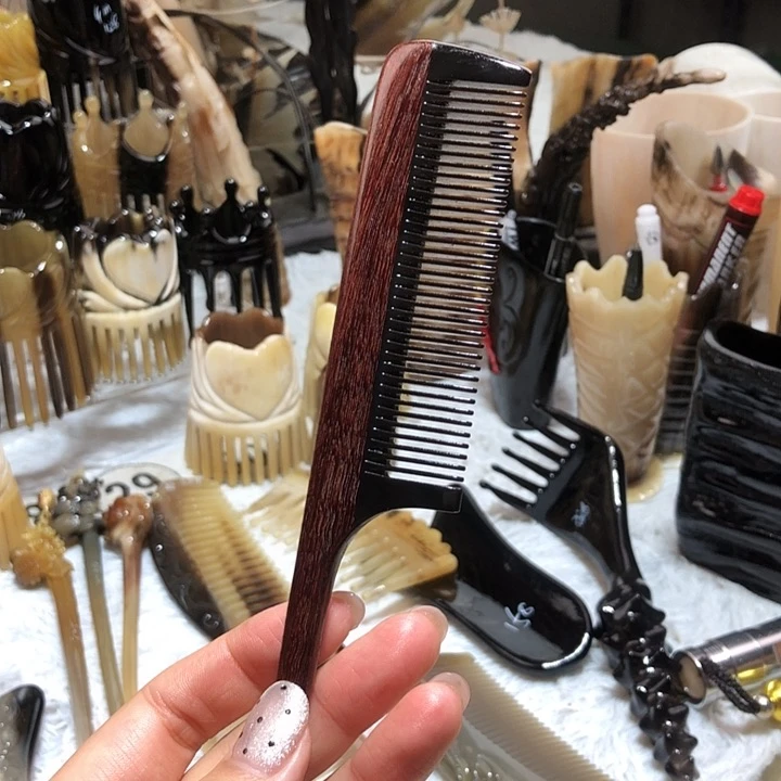 牛角木头分发梳12