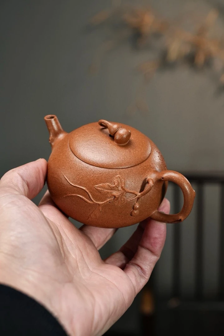 宜兴紫砂壶【葫芦·纳福】 原矿老段泥·140cc·内推孔