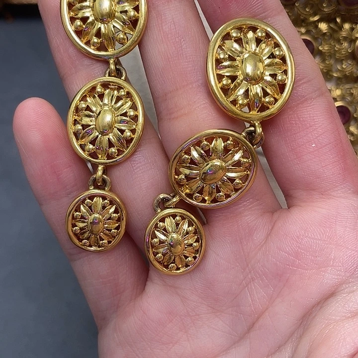 合成碳硅石纯铜vintage 首饰